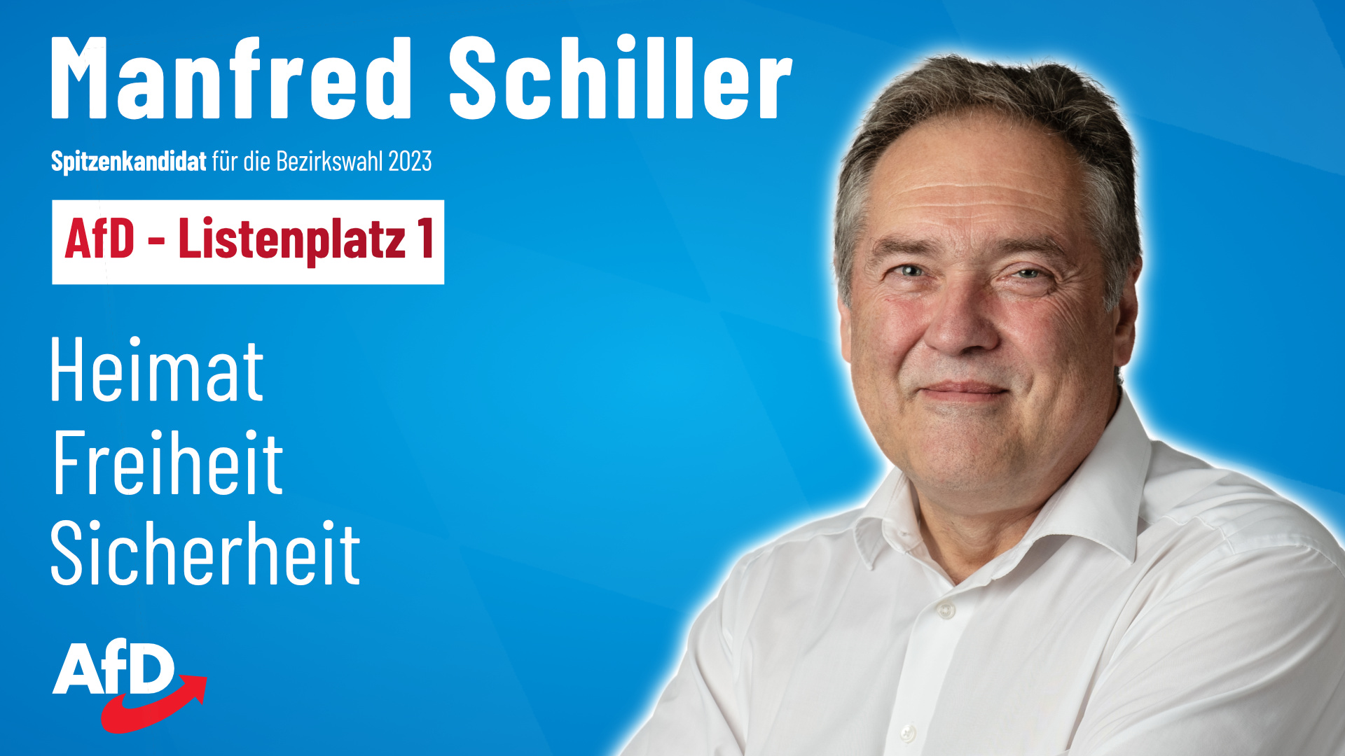 Manfred Schiller, AfD Weiden, Bezirkswahl, 2023
