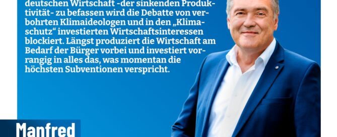 Manfred Schiller AfD Weiden - Deutsche Wirtschaft vs. Klimaideologie
