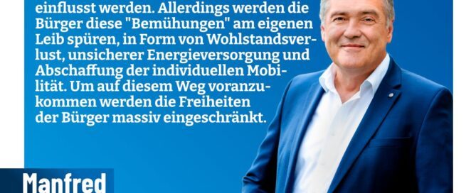 AfD Weiden, Manfred Schiller, Klimarettung von Weiden aus nur ein Vorwand?