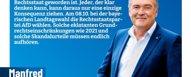 Manfred Schiller AfD Weiden Oberpfalz - Bezirktagswahl 2023