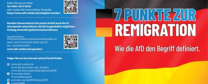 7 Punkte zur Remigration AfD KV Weiden