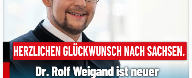 AfD Weiden - Glückwunsch Dr. Rolf Weigand Bürgermeister Großschirma