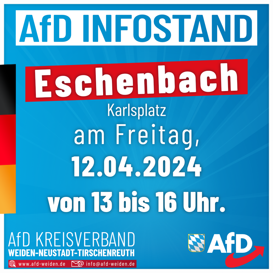 AfD Weiden - Infostand Eschenbach 12-04-2024